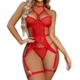thumbnail image 1 of Gibobby Conjunto ropa interior mujer Lenceria Mujer de una Pieza Erotica Baby Doll Sexy Conjunto de Ropa Interior Sensual para Mujer(Rojo, M), 1 of 3