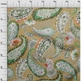 thumbnail image 3 of oneOone Cotton Flex Light Brown Fabric Asian Paisley Craft Projects Decor Fabric Printed By The Yard 40 Inch Wide, 3 of 4