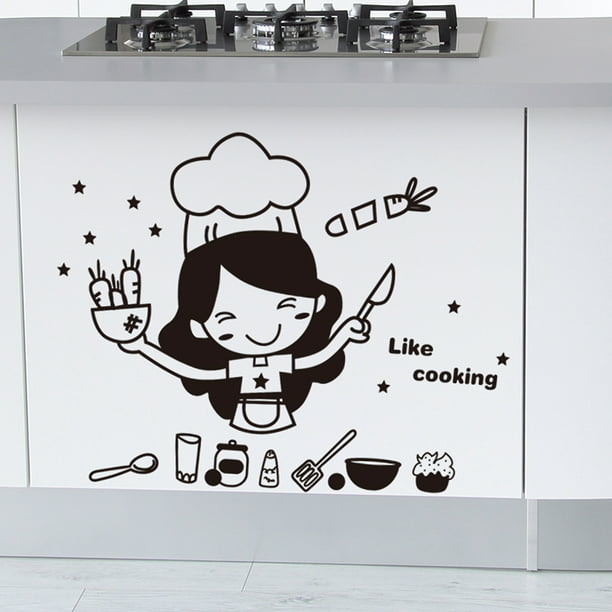 CHEFS PEEL & STICK WALL DECALS  Kitchen wall decals, Wall decals, Cooking  decor
