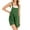 Green, variant on Women’s Summer Casual Adjustable Strap Linen Short Overalls - Loose Bib Jumpsuit for Beach/Errands