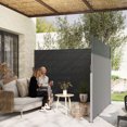 thumbnail image 2 of Outsunny Auvent Rétractable Double Face, Écran de Confidentialité Extérieur, Gris, 2 of 10