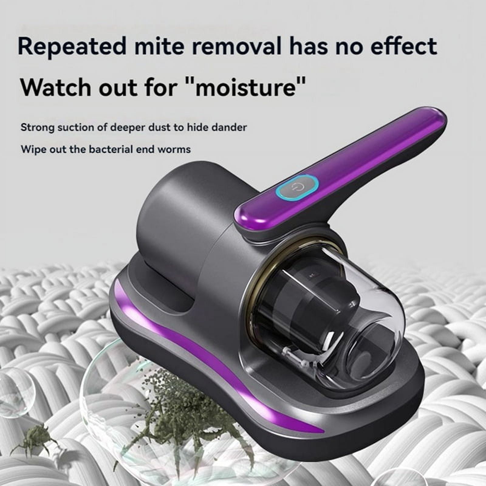 Mattress Vacuum Cleaner,Handheld Bed Vacuum Cleaner with Light,Dust Mite,Cordless Vacuum for Mattress,Sofa,Hair,Carpets