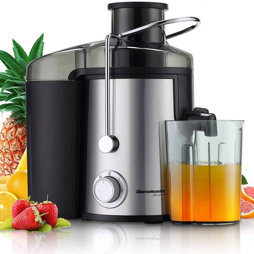 Anti-drip and Detachable Citrus Juicer Big Mouth 3 Inches Feed Chute 3 Speed and Overheat overload protection Juicer Machines 600W Centrifugal Juice Extractor for Whole Fruit and Vegetables BPA-Free 