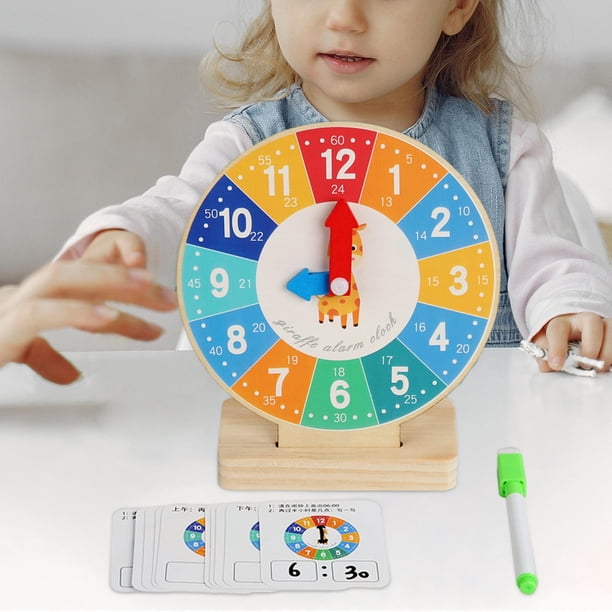 Juguete Sensorial para , Relojes, Habilidades Motoras, Regalo Educativo, Regalos de Cumpleaños, Reloj de Madera, Juguete Montessori para Jardín CUTICAT aprender reloj