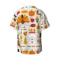 thumbnail image 2 of KLL Thanksgiving Print Men's Shirt Short Sleeve Button Down Summer Cuba Beach Shirts- 3X-Large, 2 of 7