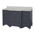 thumbnail image 3 of KBC Nantucket 60" Wood Single Bathroom Vanity w/ Quartz Stone in Marine Gray, 3 of 8