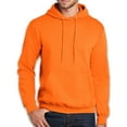 thumbnail image 5 of Hanes High Visibility Hooded Safety Sweatshirt With Pocket Hoodie | Hi Vis Safety Orange 7.8oz, 50/50 Cotton/Polyester, Size M, Pack of 3, 5 of 6