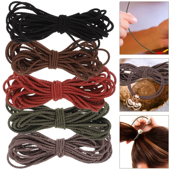 Raindrops Elastic Beading Cord for DIY Jewelry Assorted Color Rubber Band Perfect for Bracelet Making 5M