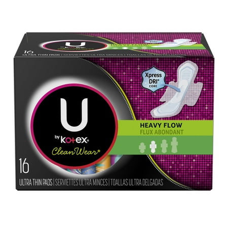 UPC 036000287417 product image for U by Kotex CleanWear Ultra Thin Pads with Wings  Heavy Flow  Unscented  16 Count | upcitemdb.com