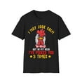 thumbnail image 2 of Hen Look Calm Novelty Apparel Pecked You 3 Times Unisex Softstyle T-Shirt, 2 of 7