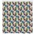 thumbnail image 3 of Ambesonne Abstract Shower Curtain, Quirky Vibrant Composition, 69"Wx70"L, Multicolor, 3 of 3