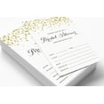 thumbnail image 4 of Inkdotpot 30Gold ConfettiFill-In Style Bridal Shower Invitations Wedding Blank Invites, 4 of 8