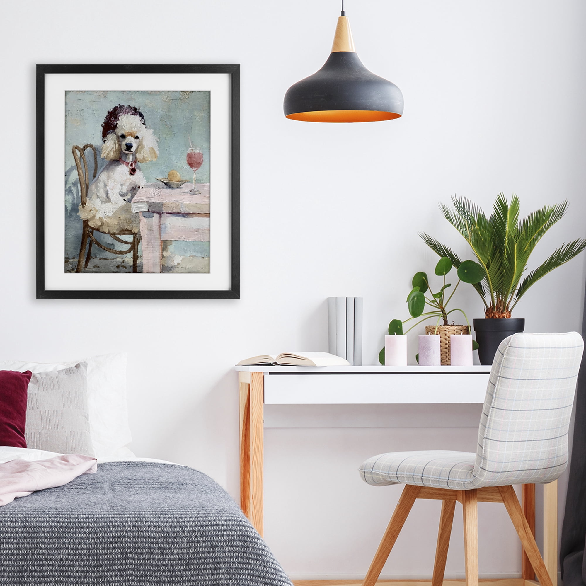 Stupell Industries Ladies Who Lunch Poodle Black Framed Print Under Glass, design by Annabelle Hall