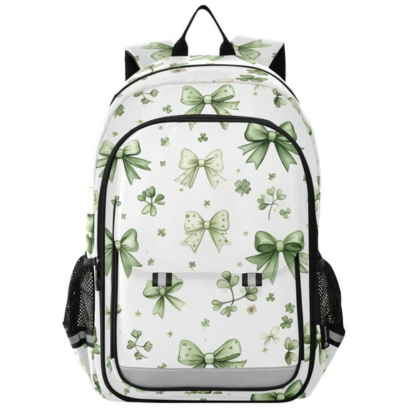 ALAZA Green Bows Laptop Backpack Purse Travel Bag Casual School Bookbag Rucksack for Women Men