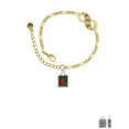 thumbnail image 2 of Delight Jewelry Silvertone Red Tree Frog in Shadow Box Gold-tone Paw Infinity Link Chain Bracelet, 6"+2" Extender, 2 of 3