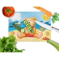 thumbnail image 2 of Caroline's Treasures Teddy Bear on the Beach Glass Cutting Board Large, 2 of 2