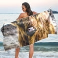 thumbnail image 6 of Coolnut Cow Beach Towel, Sand Free Super Absorbent Oversized Travel Towel with Mesh Bag for Beach,Camping, Swimming, Holiday, 30"x 60", 6 of 6