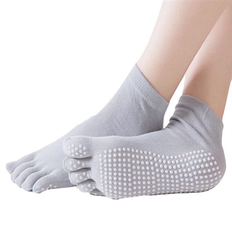 5 pairs Women Yoga Socks Ive Toe Fingers Full Toe Gym Sport Non Slip