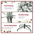 6FT Premium Artificial Christmas Tree, Snow Flocked Hinged Pine Tree w/1000+ Snowflake Branches