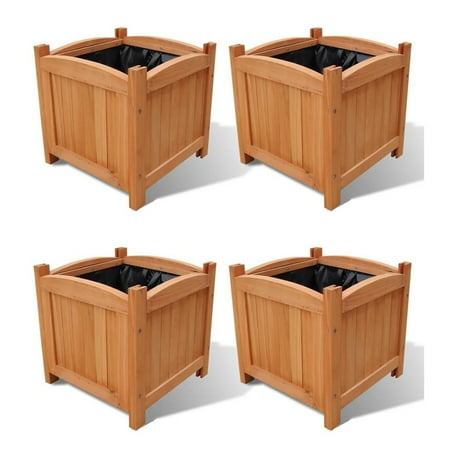 Tomshoo Raised Beds 4 pcs 11.8 x11.8 x11.8