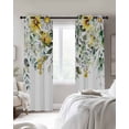 thumbnail image 4 of Flowers Eucalyptus Blackout Curtains for Bedroom Living Room Darkening Curtains 84 Inch Length 2 Panels Set Rustic Botanical Daisy Leaves Floral Window Curtain Window Treatment Grommet Drapes 52"x84", 4 of 9