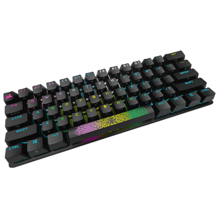 CORSAIR - K70 Pro Mini Wireless 60% RGB Mechanical Cherry MX SPEED Linear Switch Gaming Keyboard with swappable MX switches - Black