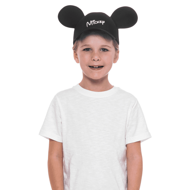 Disney Mickey Mouse Boys Black Baseball Cap with Ears