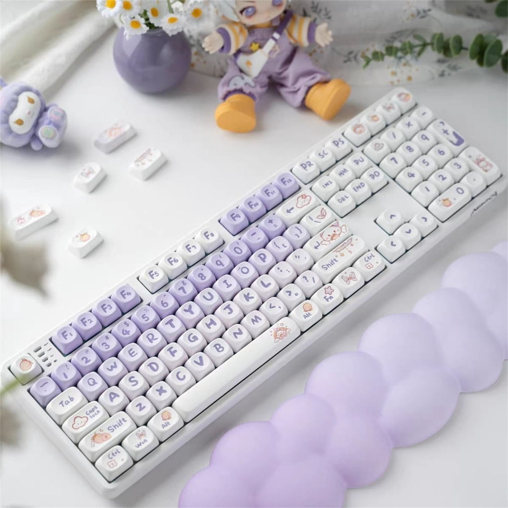 JZROCKER 116Keys Cartoon Keycaps For Mechanical Keyboard Switches Cartoon Rabbit