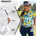 thumbnail image 6 of Binienty Tropical Golf Matching Couple Golf Shirts Lightweight Moisture Wicking Couple Shirt Comfortable Zip Up Collar Athletic Tops for Workout Pickleball Running, 6 of 7
