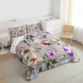 thumbnail image 3 of Castle Fairy Gradient Hummingbird Queen Comforter Set,Flowers Bedding Comforter Set, 3 of 8