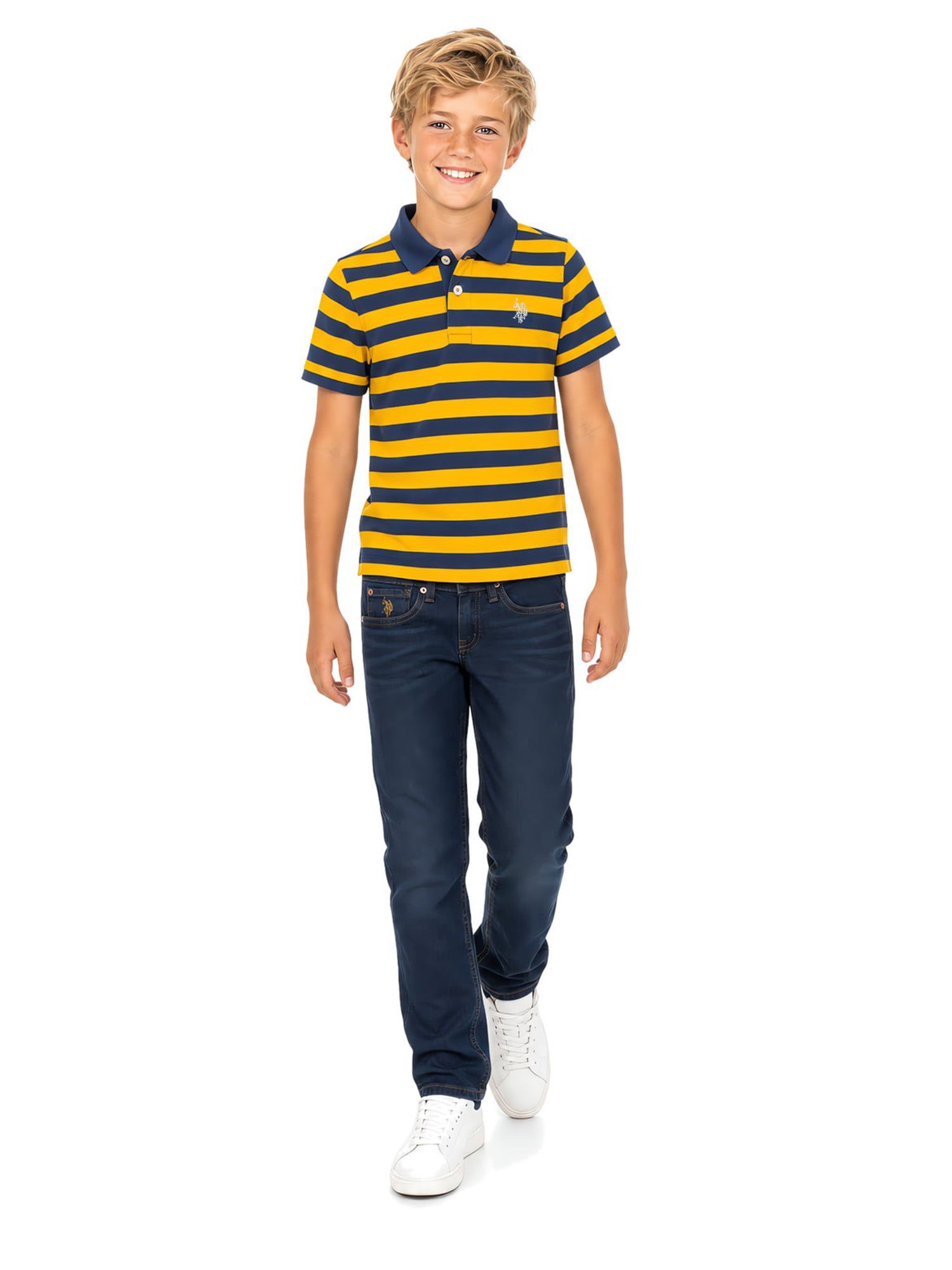U.S. Polo Assn. Boys Striped Polo Shirt, Sizes 4-18