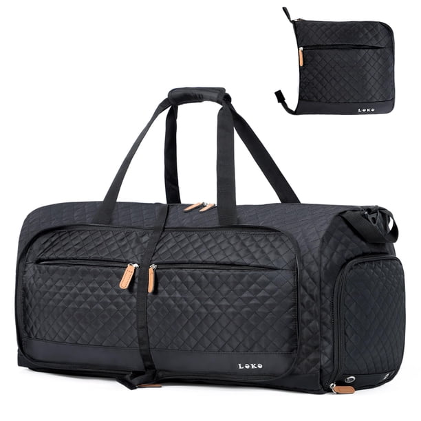 Bolsa de viaje Lekesky plegable de 80 litros con paquete de zapatos separado
