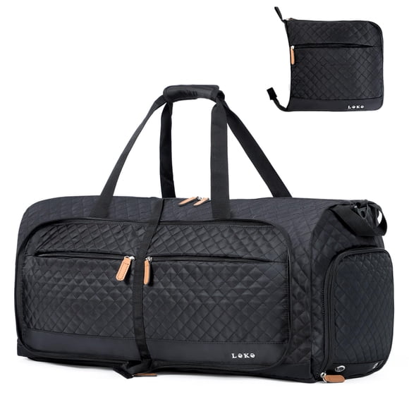 Bolsa de viaje Lekesky plegable de 80 litros con paquete de zapatos separado