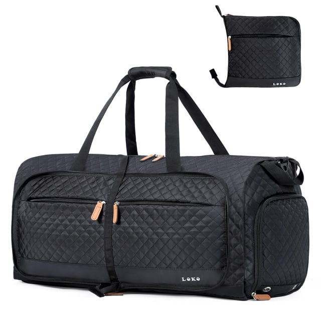 Bolsa de viaje Lekesky plegable de 80 litros con paquete de zapatos separado