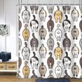 thumbnail image 2 of Sonernt Cute Cats Shower Curtains Funny Cat Animal Bath Curtain Colorful Cartoon Kitten Pattern Waterproof Shower Curtain with Hooks for Interior Bathroom Bathtub Decor,72x72 Inches, 2 of 6