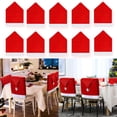 thumbnail image 2 of Fundas navideñas para sillas de comedor, fundas para sillas para comedor, decoración de mesa, gorro de Papá Noel, funda trasera para comedor, decoración navideña, fiesta navideña. (10 piezas) Adepaton WMCH-241, 2 of 7