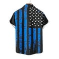 thumbnail image 6 of Men's 4th of July T-Shirt Turn-Down Collar Blouse Button Down V Neck Tops Independence Day Shirts Red White Blue Stars Graphic Tee Short Sleeve Top Summer Dress Shirt Trendy Casual 2025, 6 of 6
