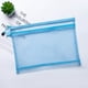 thumbnail image 2 of Estuche transparente de malla de doble capa con cremallera, de nailon y metal | Organizador de dos compartimentos para bolígrafos, exámenes, papelería, material escolar y de oficina., 2 of 4