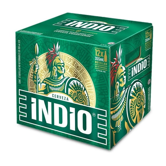 Cerveza oscura Indio 12 pack botellas de 355 ml c/u
