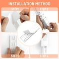 thumbnail image 3 of HeeHom Upgraded Adhesive Punch-Free Socket Holder – No Drill Power Strip Wall Mount, 8pcs Self-Adhesive Cable Organizer for Kitchen/Office/Home (Strong Hold, Sliding Rail Design, 1.37x3.74in), 3 of 6