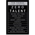 thumbnail image 2 of Inspirational Posters Inspirational Canvas Wall Art Ten Things That Require Zero Talent Image Printing Modern Home Office Decoration Artwork Stretching and Mounting Ready to Hang12x18, 2 of 6