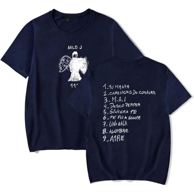 T-Shirts Milo J 111 Album Merch Imprimé Femmes Hommes Mode Décontractée Chanteur T-Shirt à Manches Courtes Mode Urbaine