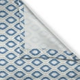 thumbnail image 3 of Ambesonne Ikat Kitchen Curtains, Aquatic Geometric Ovals, 55"x45", Blue Beige White, 3 of 3