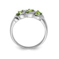 thumbnail image 4 of 7/10 Carat (ctw) Peridot and Diamond Ring in Sterling Silver, 4 of 4