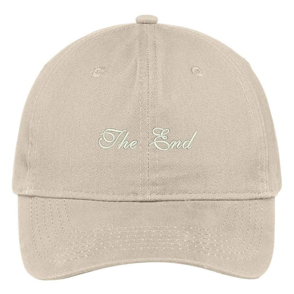 Trendy Apparel Shop The End Embroidered Soft Low Profile Adjustable Cotton Cap