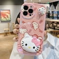 thumbnail image 1 of Hello Kitty Cute Cats With Holder Phone Case For iPhone 14 13 12 11 Pro Max XR XS X 8 7 Plus Shell Reflective Hello Kitty Cover ZR, 1 of 7