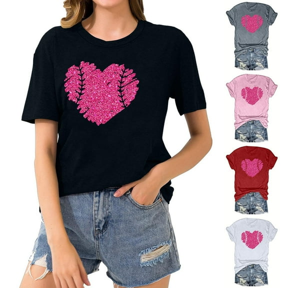 Otvok Womens Sports T-Shirt Round Neck and Short Sleeve Spring Tops