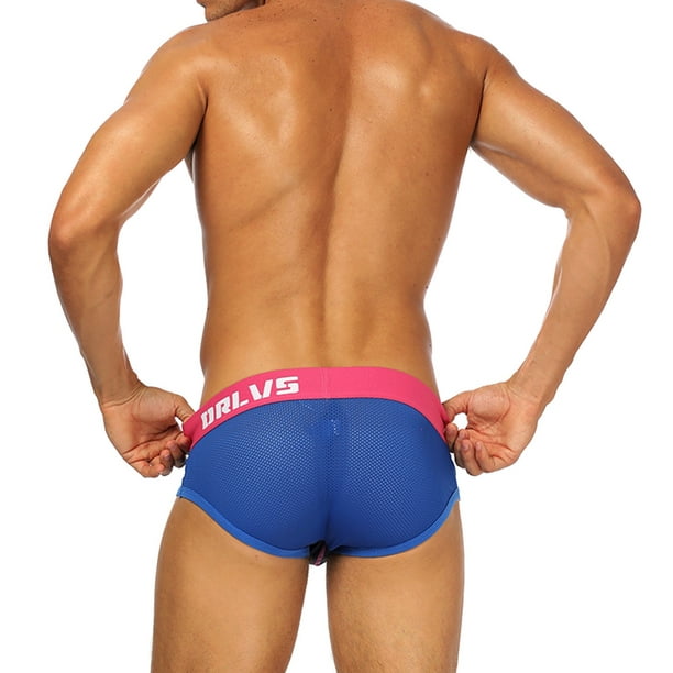 CAICJ98 Mens Underwear Men's Boxer Briefs No-ride Up Man Boxer Comfortable  Breathable Bamboo Viscose Underwear for Men Blue,L 