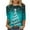 Mint Green, variant on ZRGHAOYLQ Christmas 3/4 Sleeve Shirts for Women 2025 Fashion Christmas Tree Graphic Shirts Lightweight Casual Crewneck Christmas Pullover Tops for Christmas Gifts