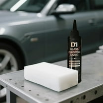 Windshield Polish & Glass Scratch Remover Kit - 3-in-1 Car Glass Cleaner, Polisher & Water Spot Remover for Auto Windows, Headlights & Mirrors - Safe for Tinted Glass (150ml   Sponge Included)